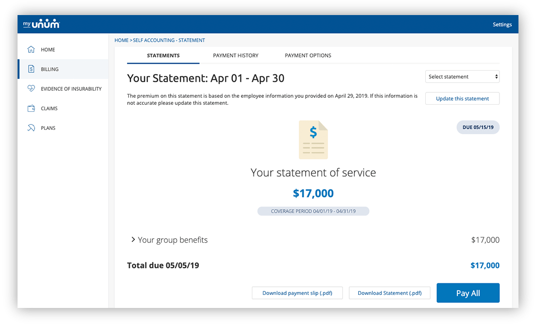 Billing Statement
